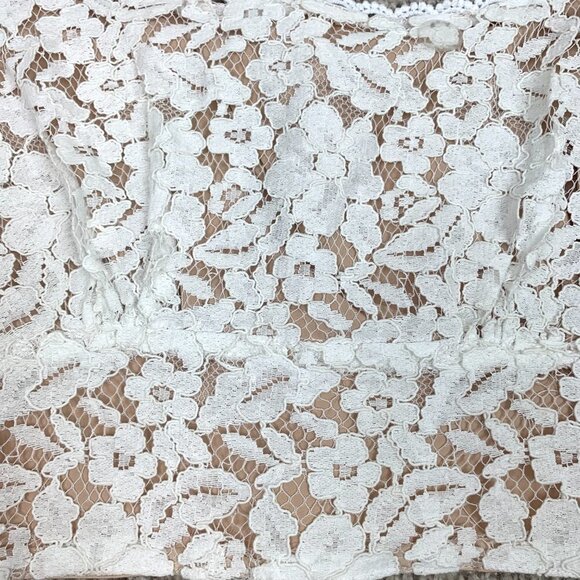 NWT LOTTIE MOSS Pacsun Milkmaid Puff Lace Crop Top - Picture 5 of 8